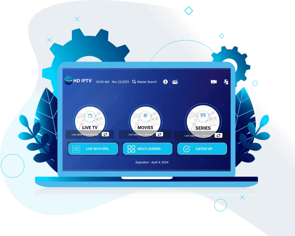 Xtreme HD IPTV player interface showing HD streaming, channel lists, and seamless playback from the Xtreme IPTV Subscription Provider.